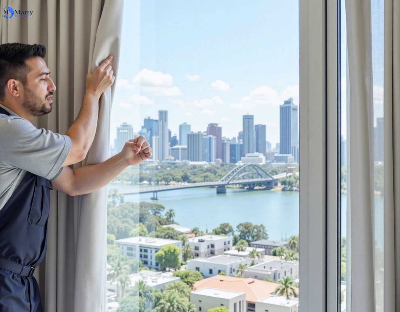 Professional curtain steam cleaning service noble-park-vic QLD by Matty Curtain Cleaning